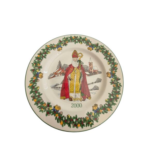 Vintage Spode Santas Around The World Christmas Plates St. Nicholas 2000 Year 3 - Picture 1 of 8